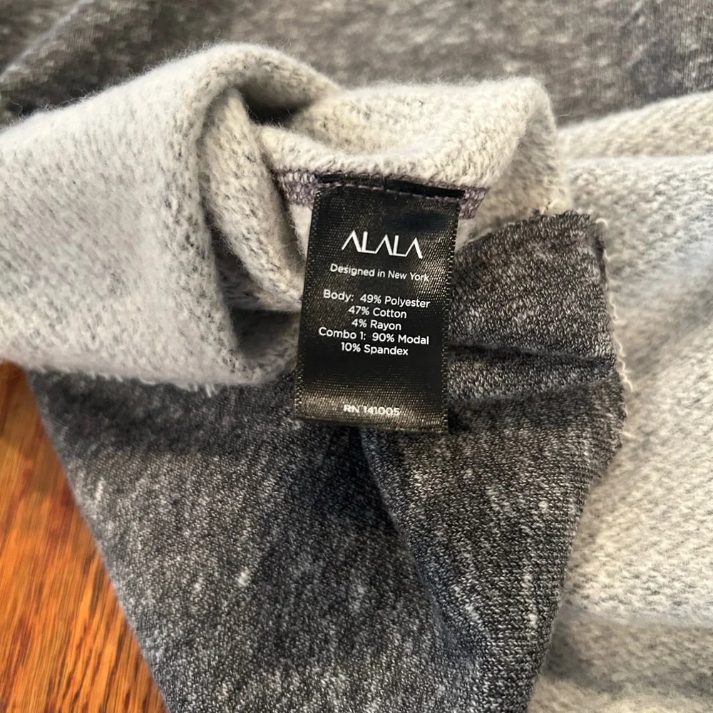 Alala Phoebe Mock Knit Cropped Sweatshirt - Size S